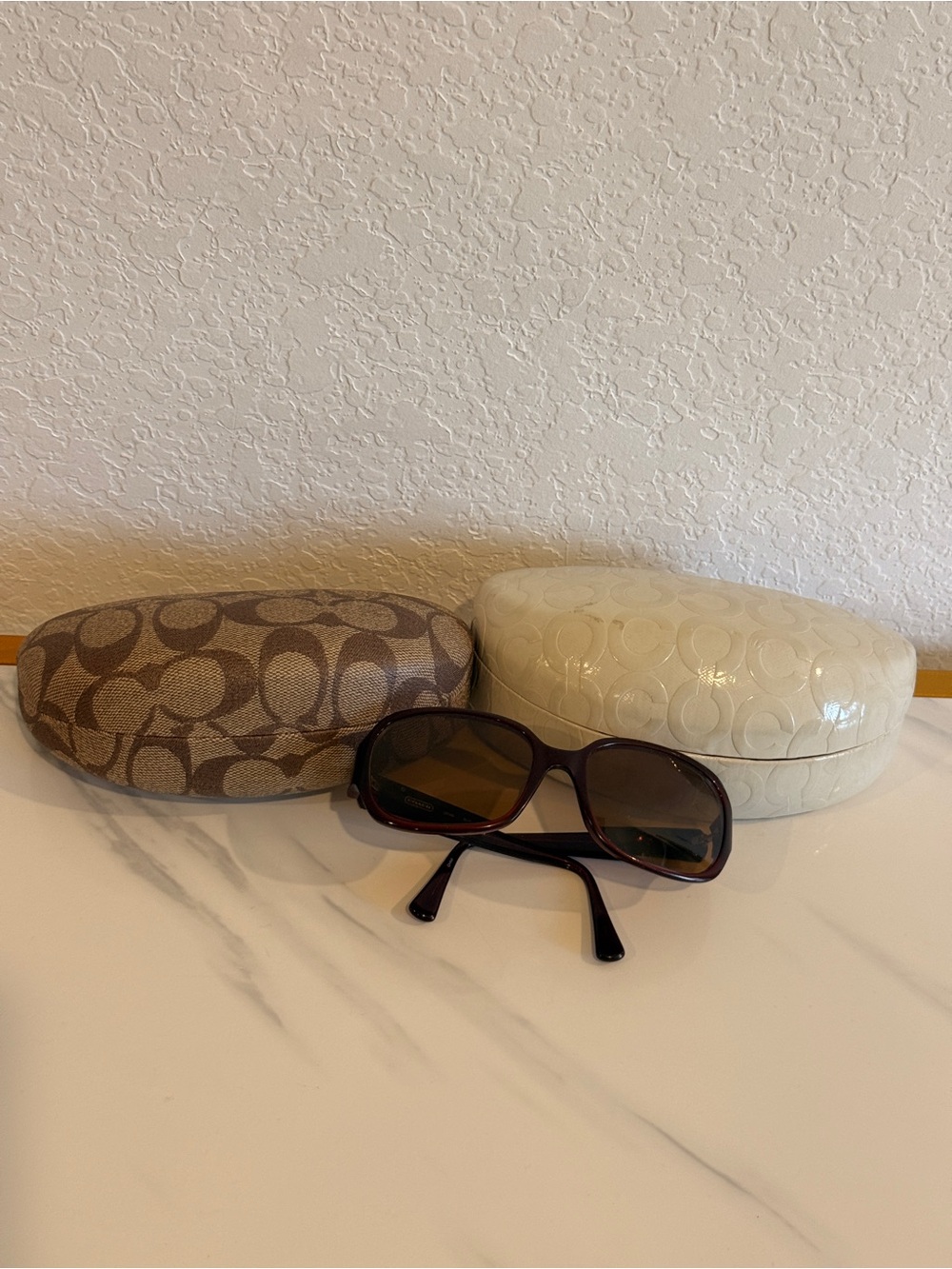 Coach Women's Tortoise Brown Prescribed Sunglasses with Dual Signature Cases